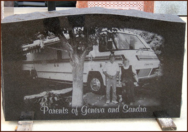 laser etch grandparents monument